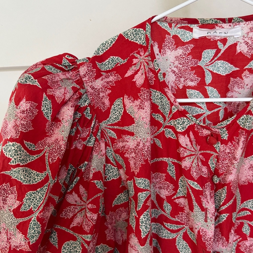 Doen Women's Chelle Top In Jardin Floral Print Blouse Top M - Picture 2 of 3